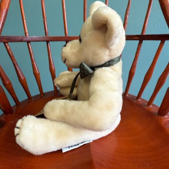 Vtg 90s Boyds Bear Toodle PaDoodle 517010-03 Ivory W/ Tags Green Ribbon 7" Joint - Picture 4 of 6